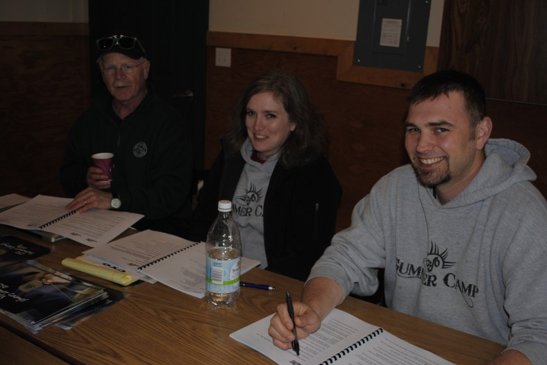 Bill Fogarty, Camp Howard summer Camp Director meets with Megan and Sean from Seattle CYO Camps