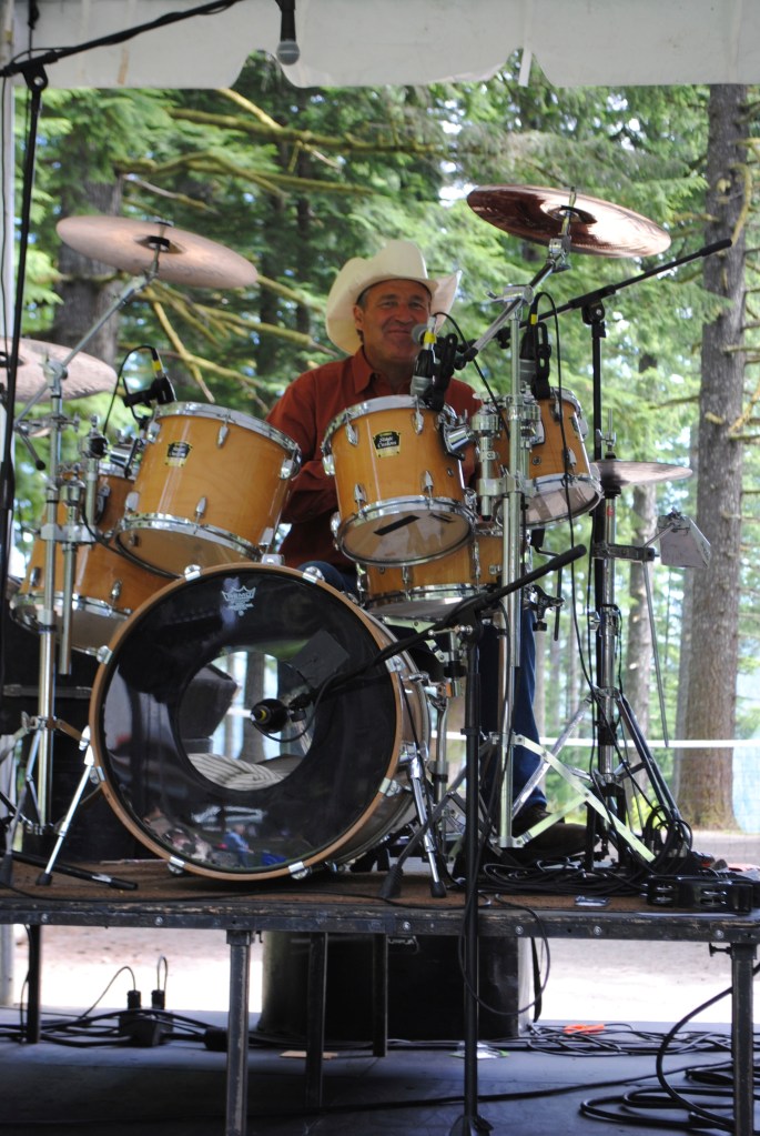 Fon Mobley, Drummer and singer with his band Countrified at Camp Howard