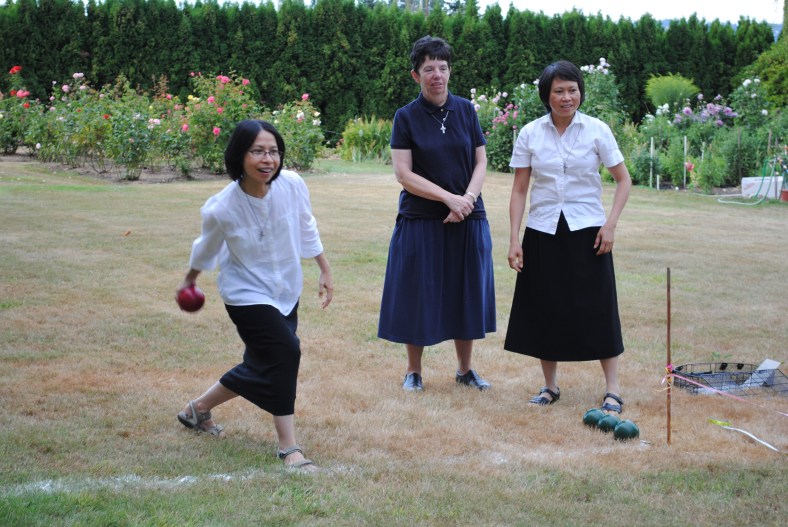 Sister Julie competes