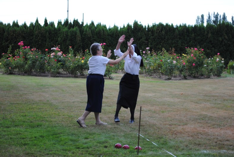 Sister Maryann and Sister John Therese win another game