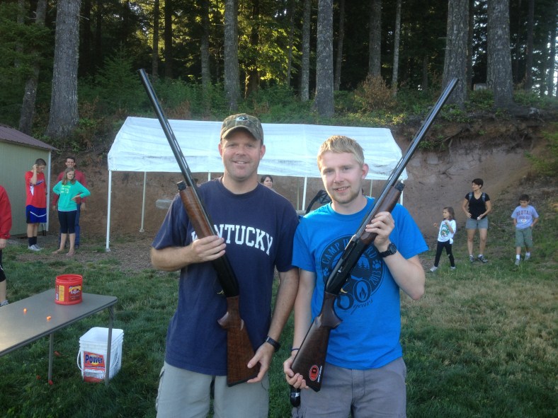 Michael Kirwin and JP Fogarty make it into the finals of the annual trap shooting competition at Camp Howard.  Mike Kirwin has bragging rights for 2013-14 after an excellent finals round between the two that saw a dozen clay pidgins in flight before the contest concluded.  The competition included 20 individuals- all of whom were sad to be eliminated in the five round competition!