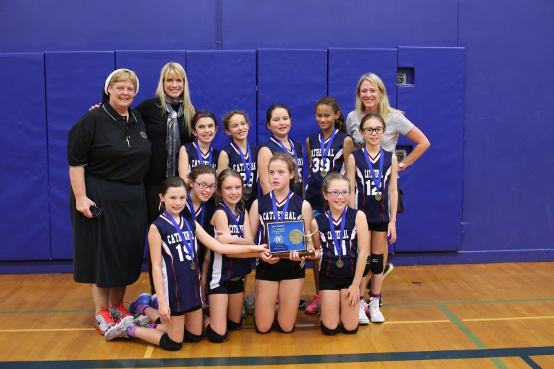 Fifth Grade CYO Volleyball Champions The Cathedral School