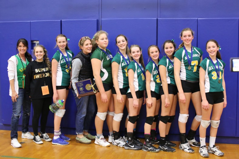 Seventh Grade CYO Volleyball Champions All Saints