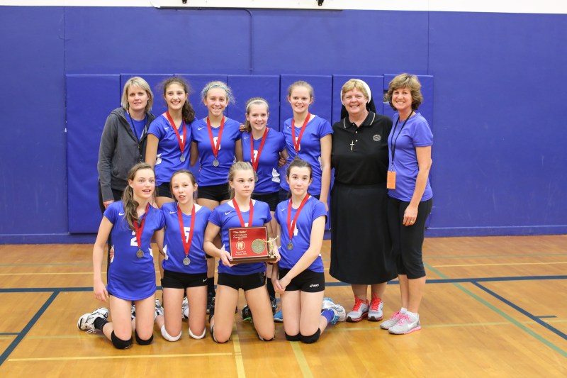 Seventh Grade CYO Volleyball Second Place St. Cecilia
