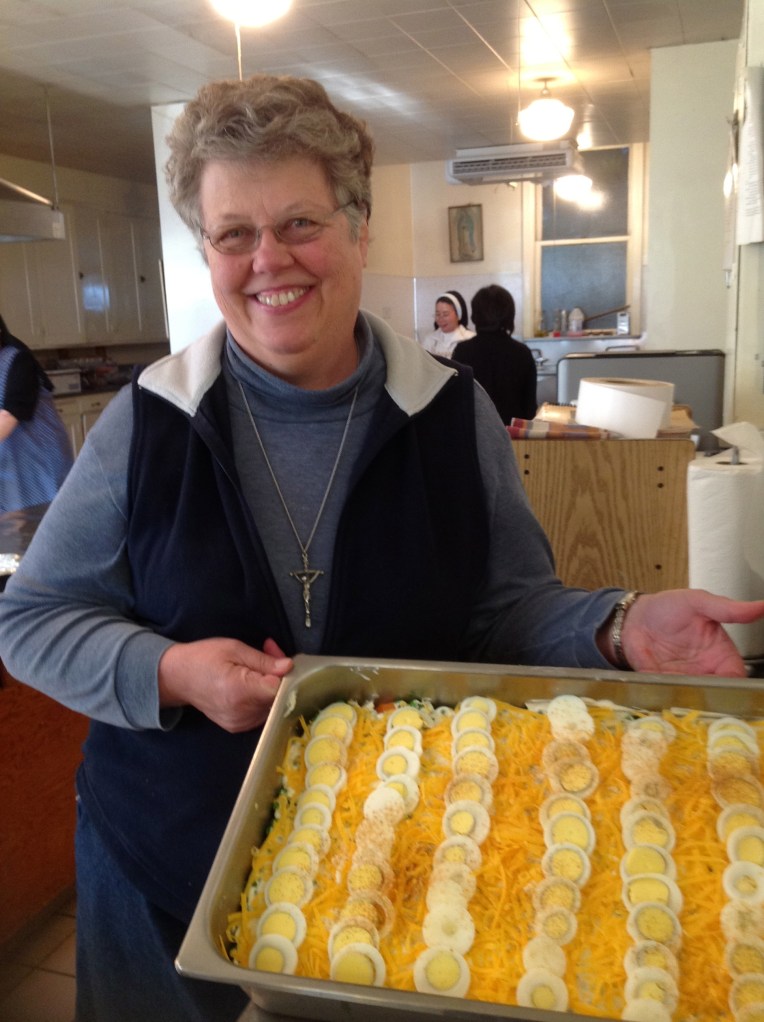 Sister Charlene Herinckx and her famous 7 layer salad!