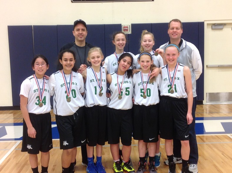 St. Pius X 6th Grade girls take 5th in the CYO City championships