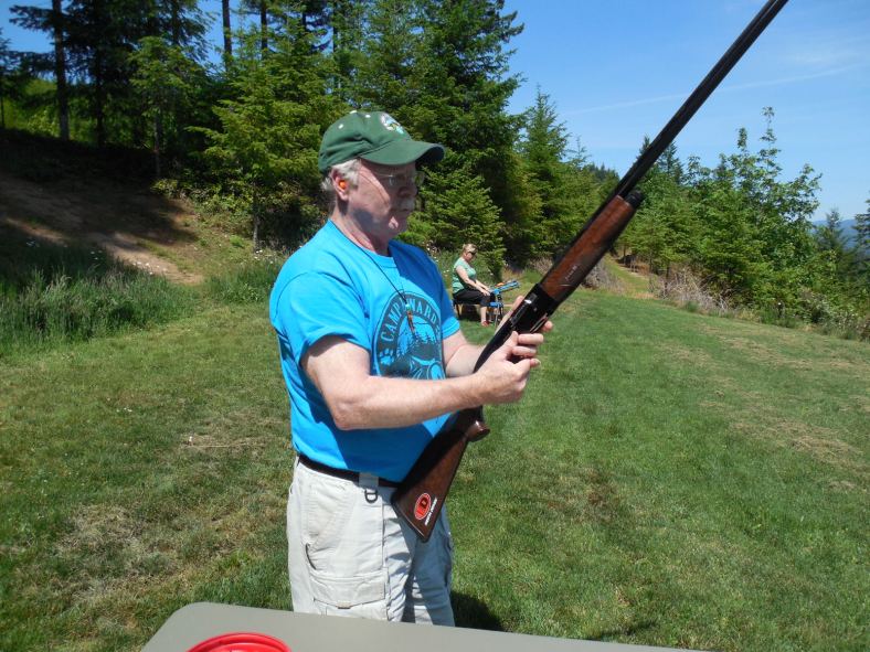 Bill Fogarty getting ready to blast some targets