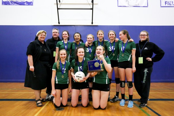 St. Pius X Eighth Grade Girls win CYO Spike Championship 2014