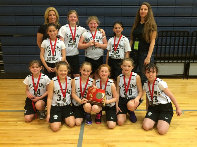 The Fighting Dutch 4th Grade Girls win Second Place  CYO Basketball Championship 2015 at Valley Catholic High School