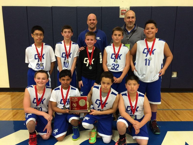 Christ the King takes second place in the CYO City Basketball Championship 2015