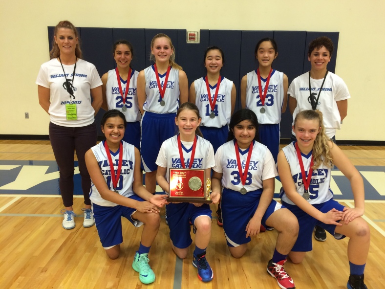 Valley Catholic takes second place in the 7th Grade Girls CYO City Championship 2015