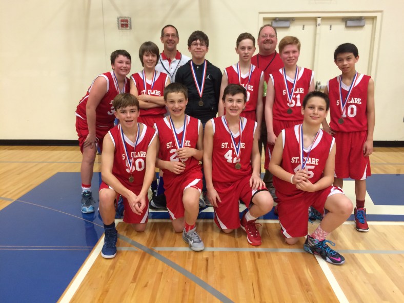 St. Clare wins 5th place in the CYO City Basketball Championship 2015