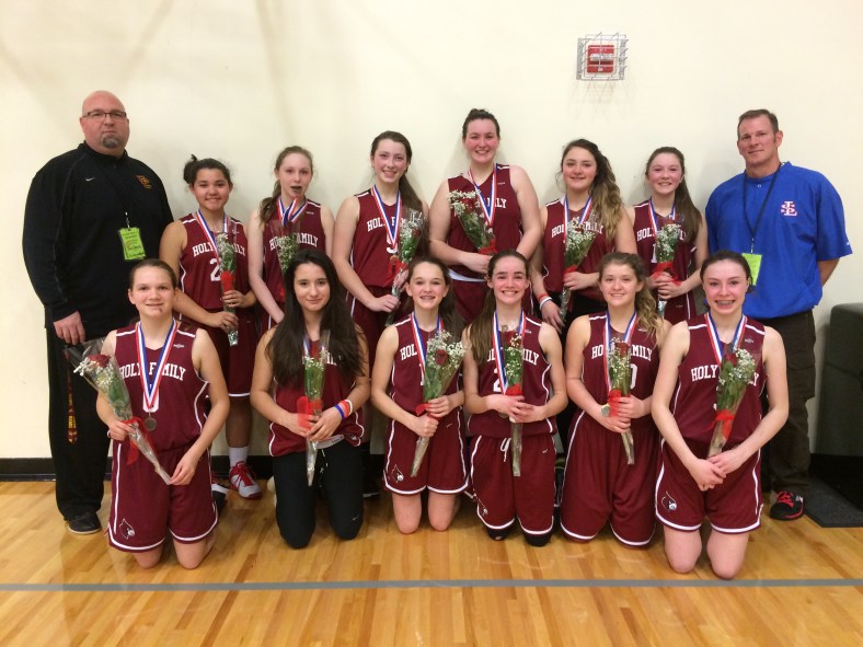 Holy Family 8th Grade Girls win fifth place in CYO City BXB Championship 2015