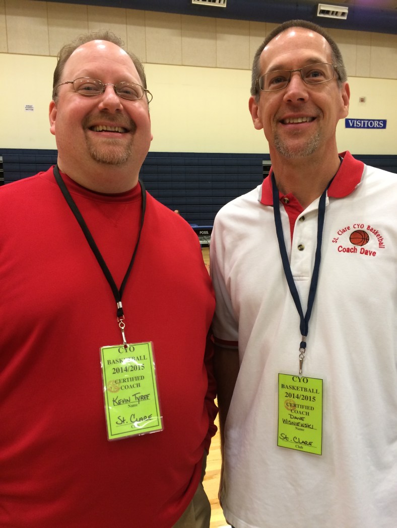 St. Clare coaches, Kevin Tyree and Dave Wisniewski