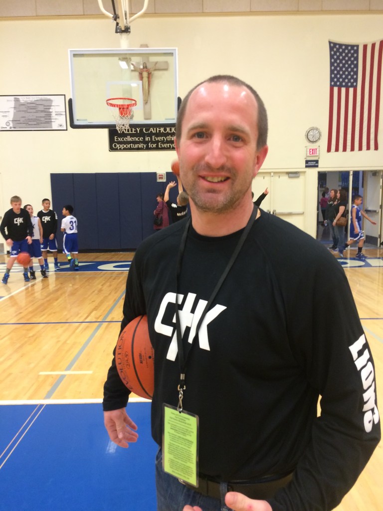 T.R. Riehl coaches CYO Basketball at Christ the King.