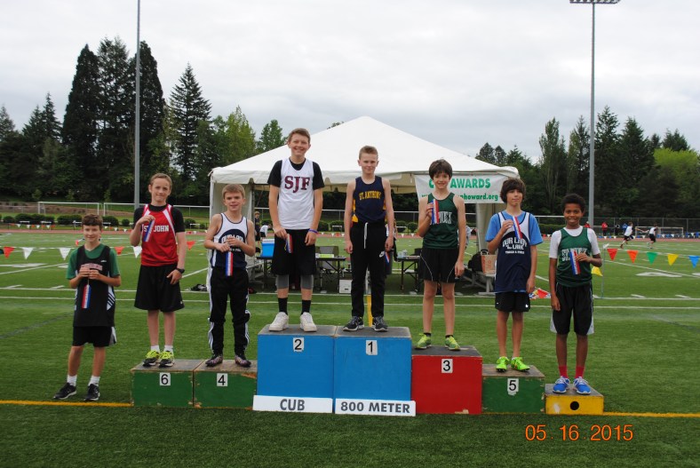 Cub Boys 800 Meter Run Winners CYO Meet of Champions.