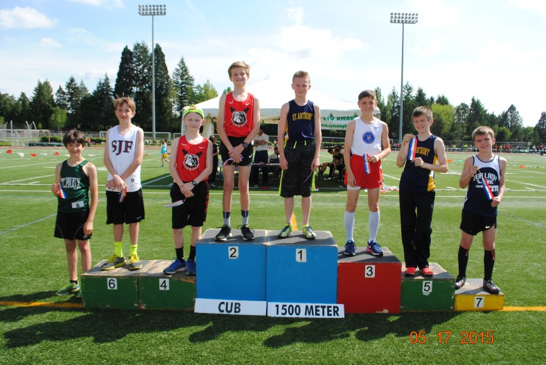2015 Cub Boys 1500 Meter run winners CYO Meet of Champions