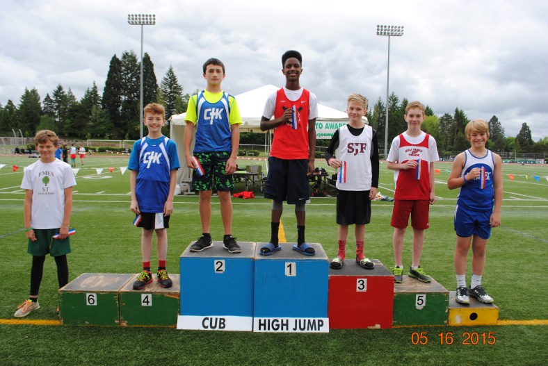 2015 Cub Boys High Jump Winners at the CYO Meet of Champions