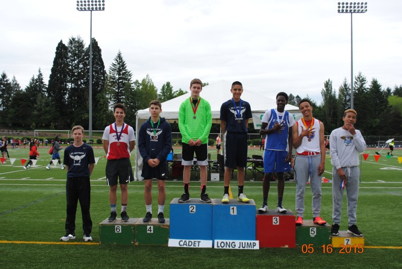 Cadet Boy Long Jump winners 2015 CYO Meet of Champions