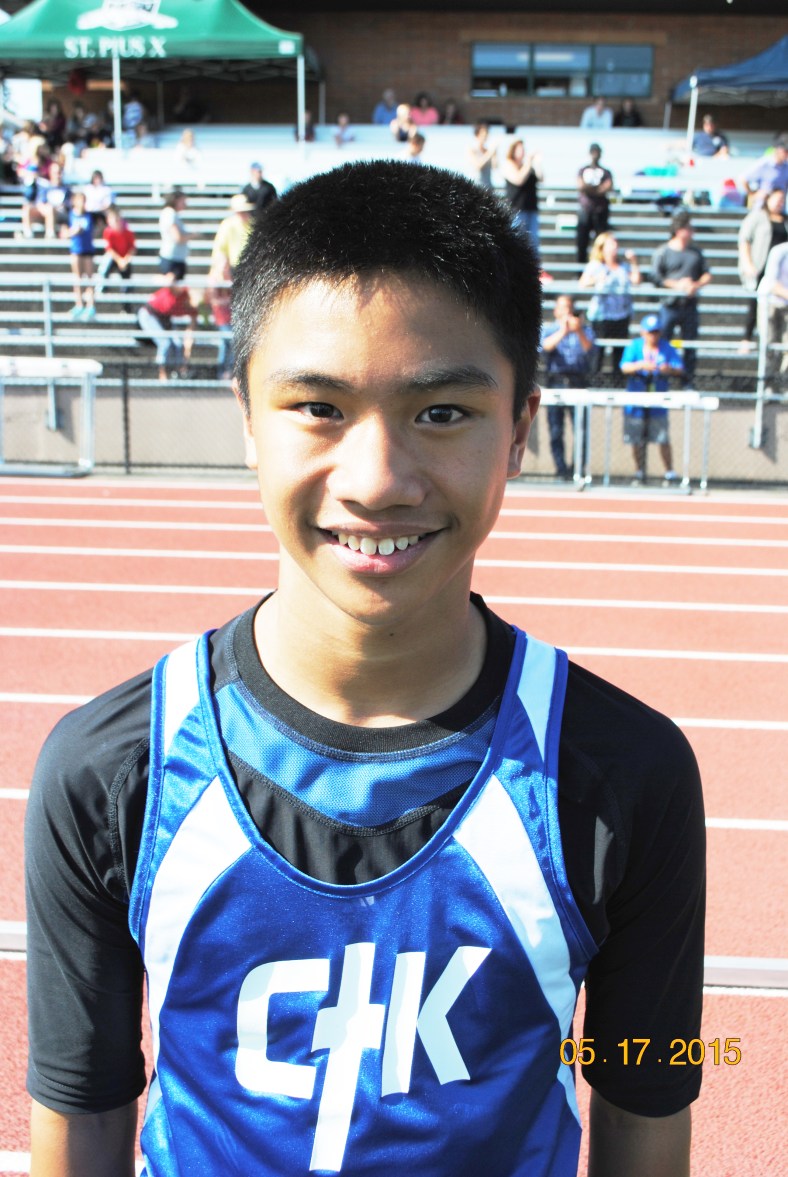 James Menor from Christ the King won the Cub Boys Long Jump Title at the CYO Meet of Champions 2015