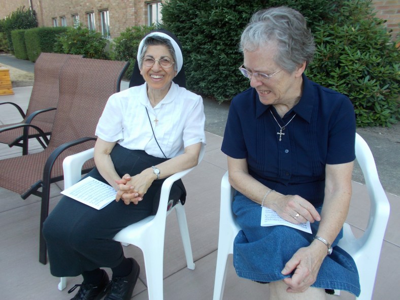 Sr. Marie Bernadette and Sr. Marianne enjoy the activities!