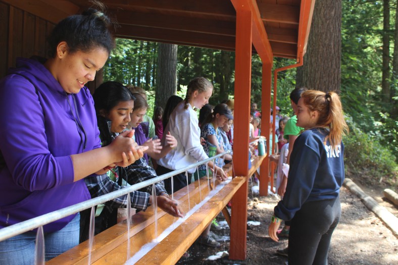 Girls washing station