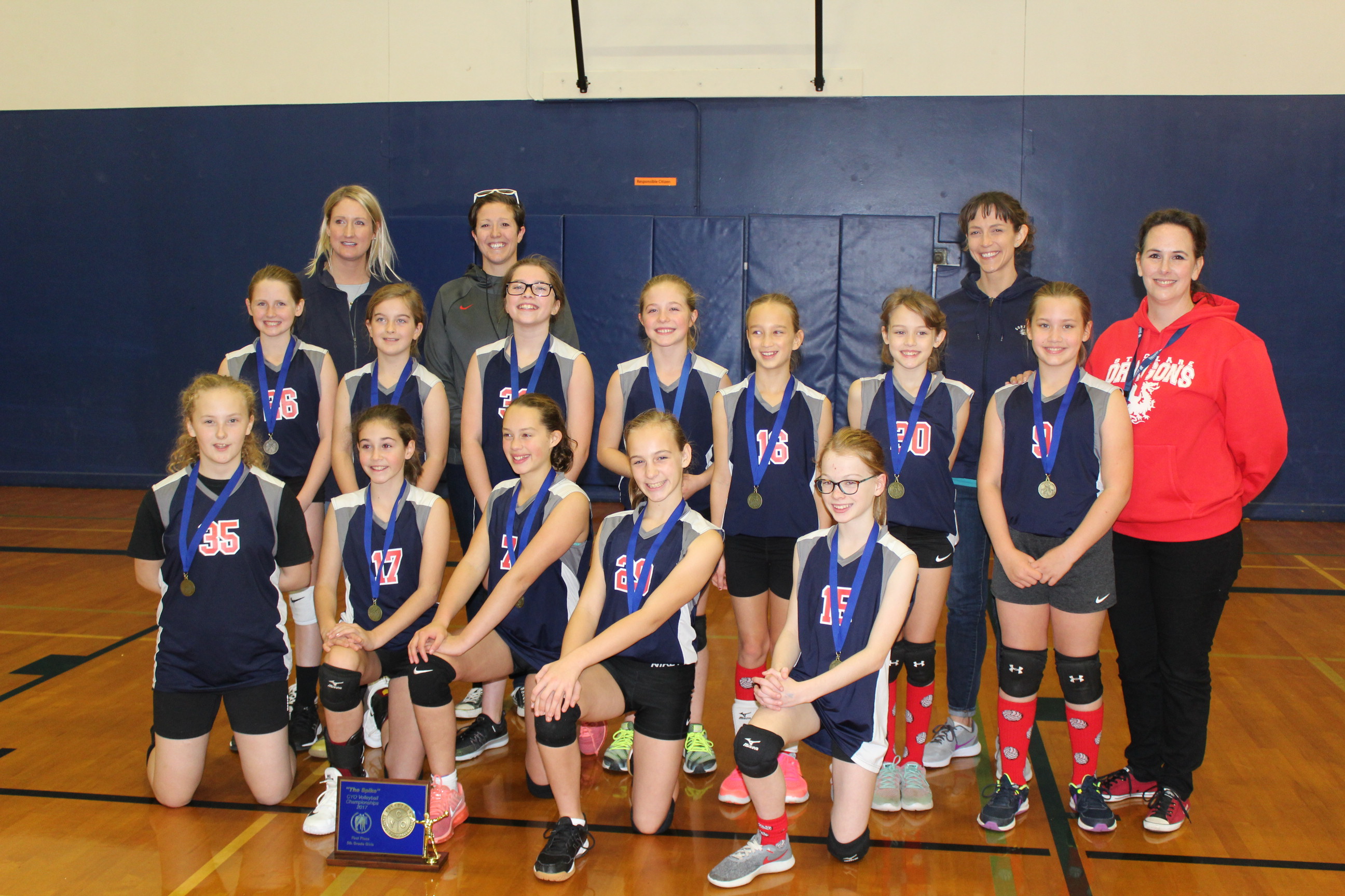 2017 5th Girls VB 1st Place St. Clare