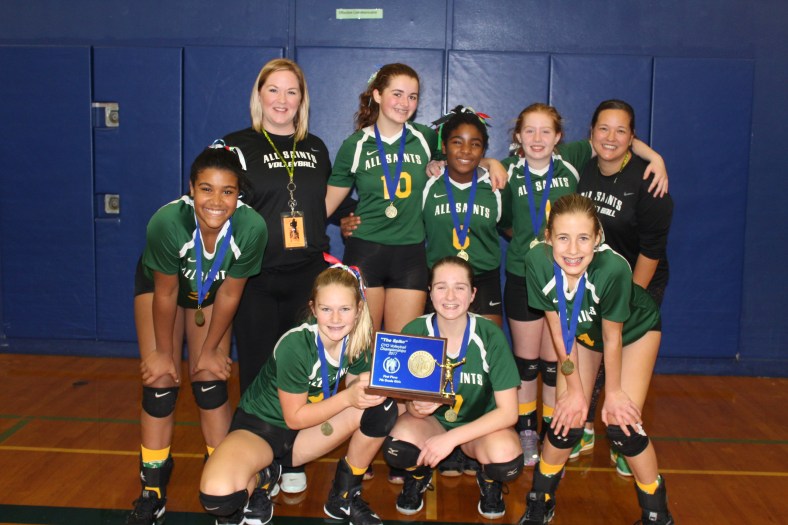 2017 7th Girls VB 1st Place All Saints