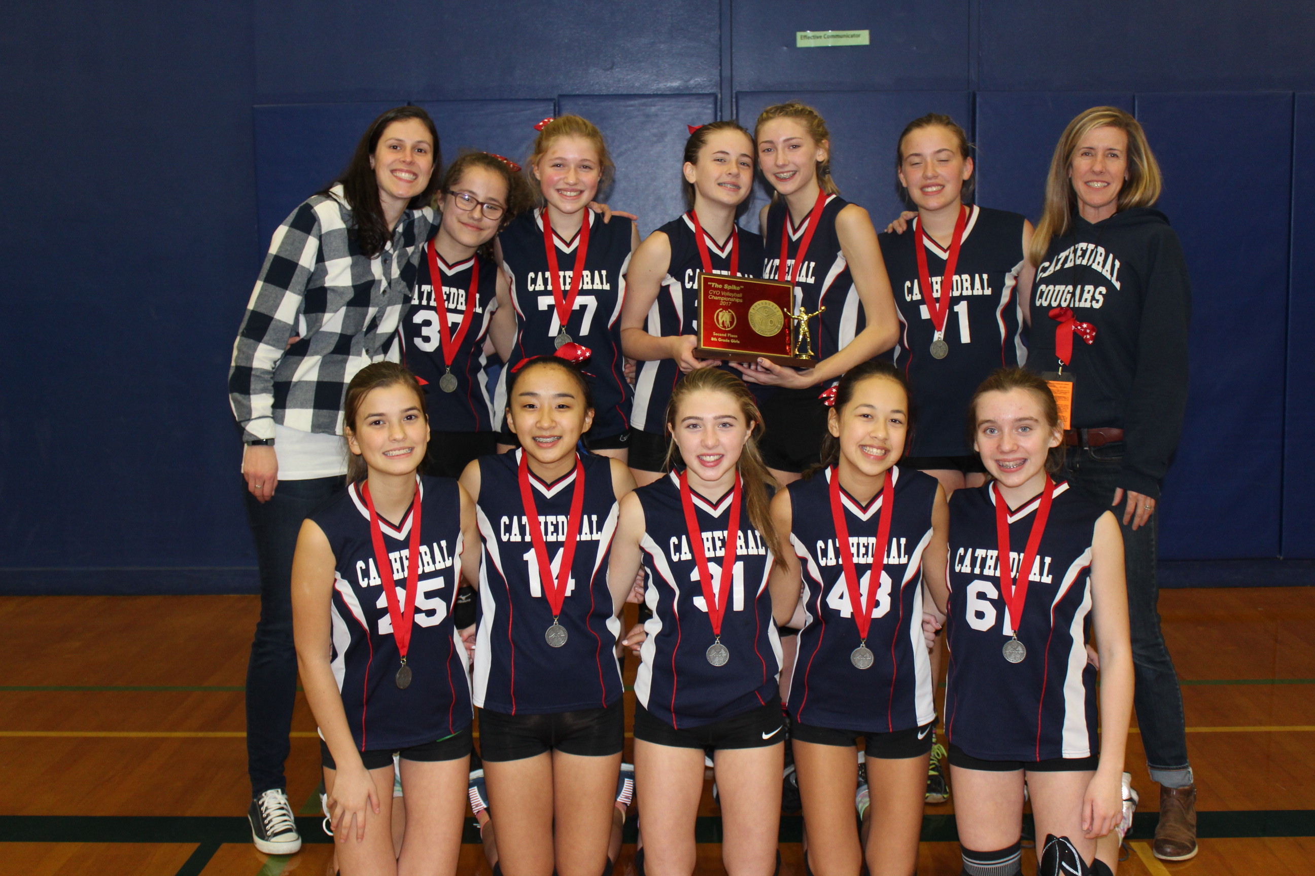 2017 8th Girls VB 2nd Place Cathedral