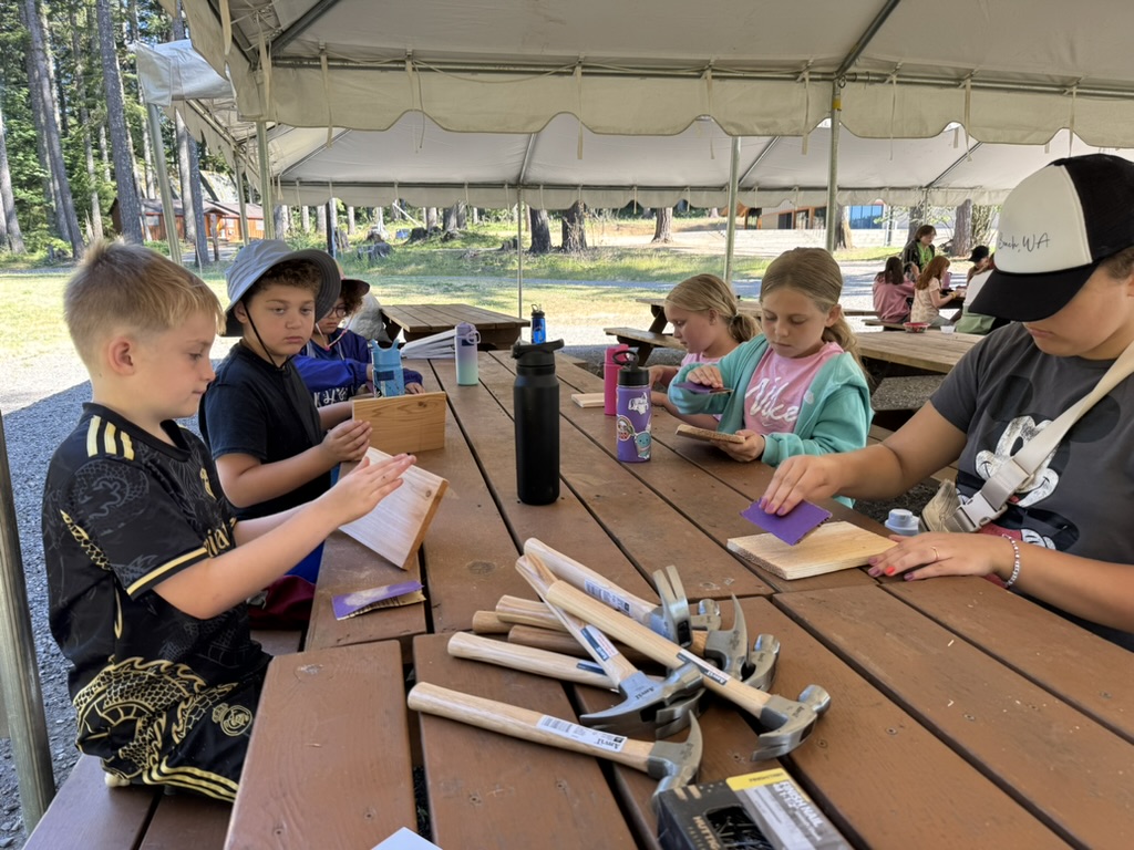 Kids Building Bird Houses at Camp Howard | CYO/Camp Howard
